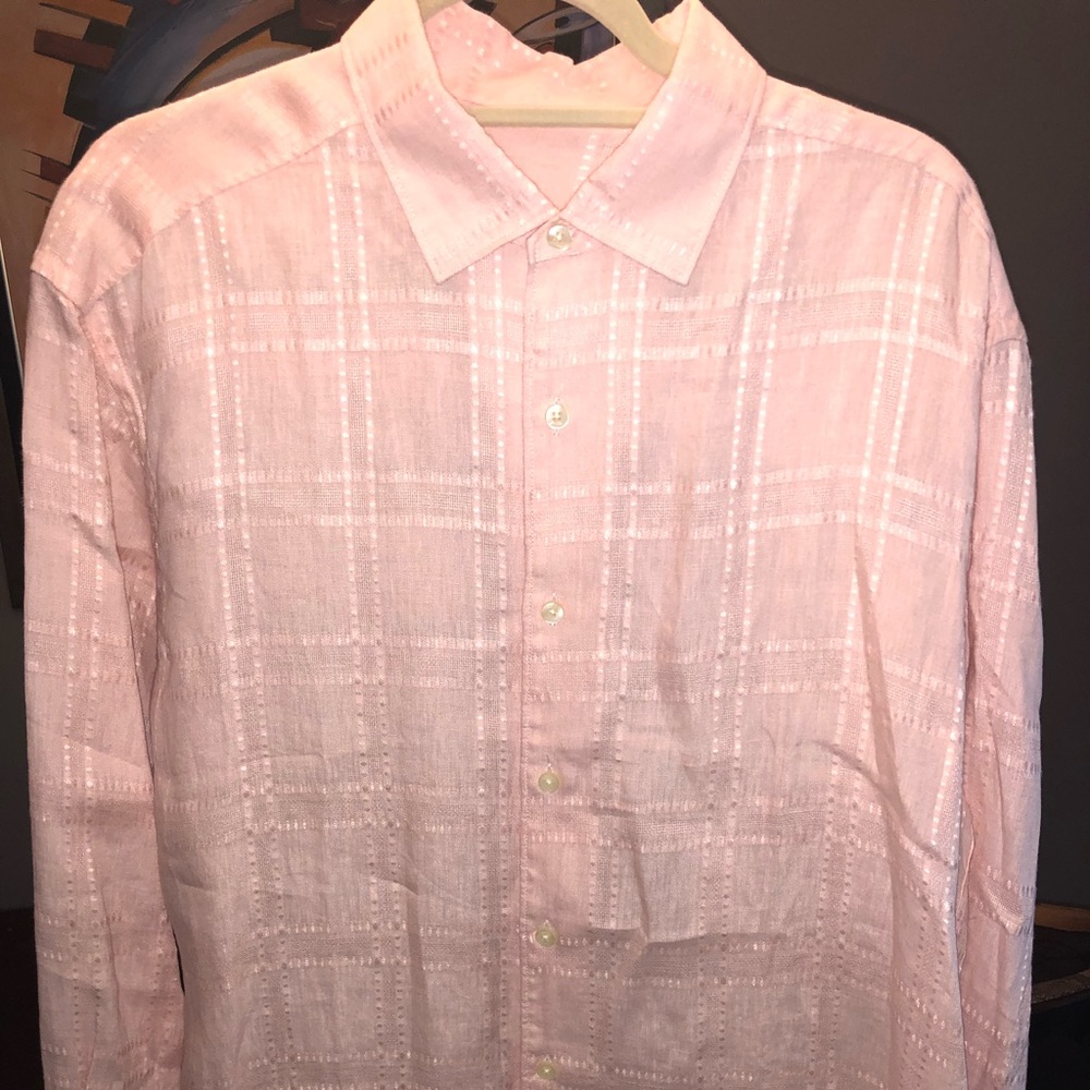 Light Pink Tommy Bahama long sleeve Linen shirt